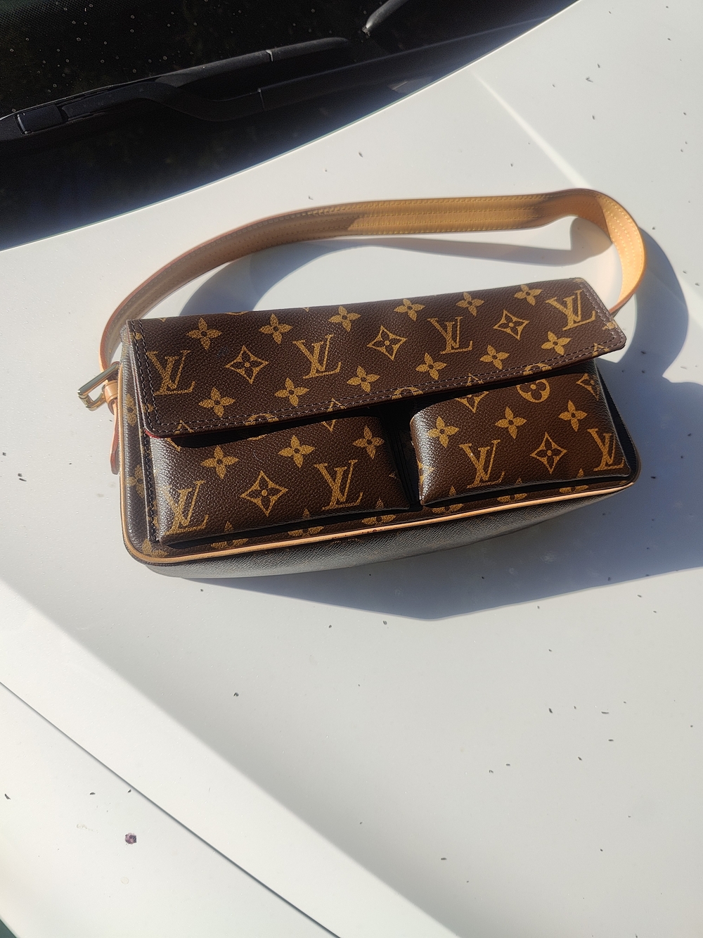 Louis Vuitton Monogram Canvas Crossbody in Brown and Tan